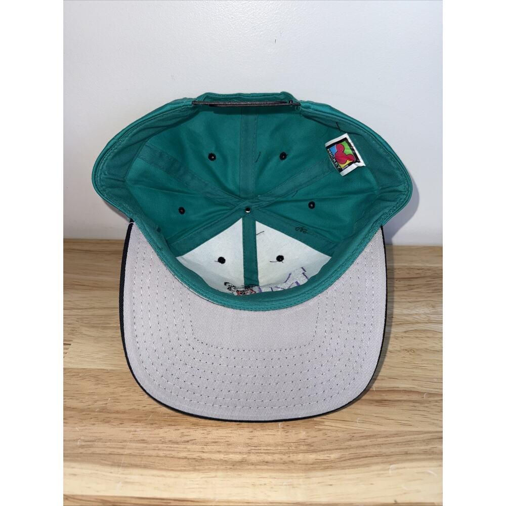 Vtg 90s Disney Mickey Unlimited Hat Embroidered Colorblock Snapback Trucker Cap - Picture 7 of 9